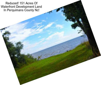 Reduced! 151 Acres Of Waterfront Development Land In Perquimans County Nc!
