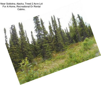 Near Soldotna, Alaska, Treed 2 Acre Lot For A Home, Recreational Or Rental Cabins.