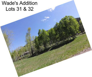 Wade\'s Addition Lots 31 & 32