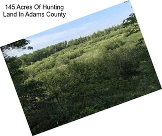 145 Acres Of Hunting Land In Adams County