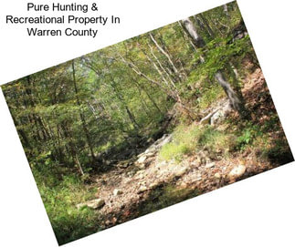 Pure Hunting & Recreational Property In Warren County