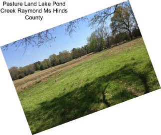 Pasture Land Lake Pond Creek Raymond Ms Hinds County