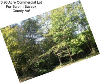 0.96 Acre Commercial Lot For Sale In Sussex County Va!