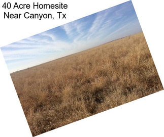 40 Acre Homesite Near Canyon, Tx