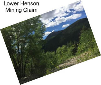 Lower Henson Mining Claim