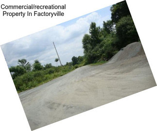 Commercial/recreational Property In Factoryville