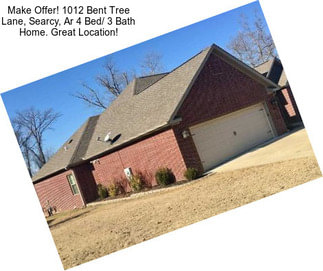 Make Offer! 1012 Bent Tree Lane, Searcy, Ar 4 Bed/ 3 Bath Home. Great Location!