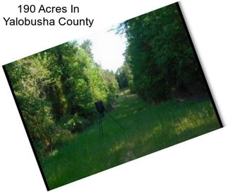 190 Acres In Yalobusha County