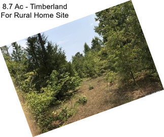 8.7 Ac - Timberland For Rural Home Site