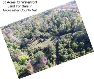 33 Acres Of Waterfront Land For Sale In Gloucester County Va!