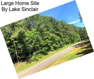 Large Home Site By Lake Sinclair