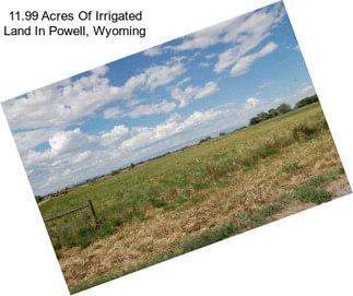 11.99 Acres Of Irrigated Land In Powell, Wyoming