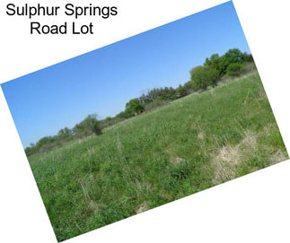 Sulphur Springs Road Lot