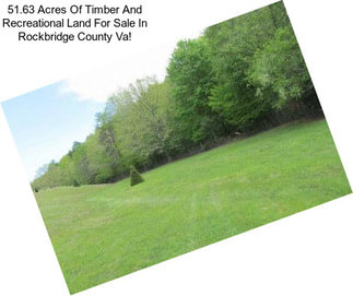 51.63 Acres Of Timber And Recreational Land For Sale In Rockbridge County Va!