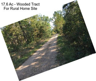 17.6 Ac - Wooded Tract For Rural Home Site