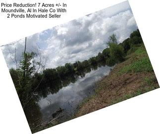 Price Reduction! 7 Acres +/- In Moundville, Al In Hale Co With 2 Ponds Motivated Seller