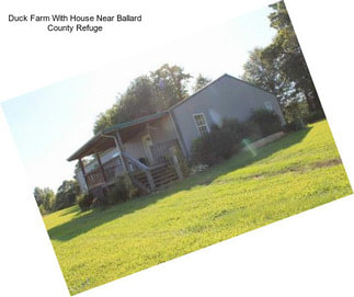 Duck Farm With House Near Ballard County Refuge