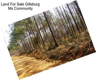 Land For Sale Gillsburg Ms Community