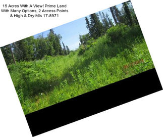 15 Acres With A View! Prime Land With Many Options, 2 Access Points & High & Dry Mls 17-8971