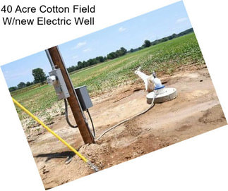 40 Acre Cotton Field W/new Electric Well