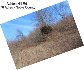 Ashton Hill Rd - 76 Acres - Noble County
