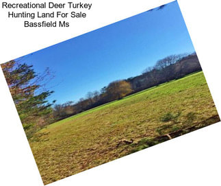 Recreational Deer Turkey Hunting Land For Sale Bassfield Ms
