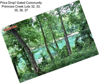 Price Drop! Gated Community Primrose Creek Lots 32, 33, 35, 36, 37