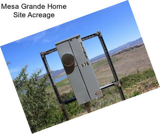 Mesa Grande Home Site Acreage
