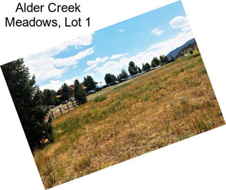 Alder Creek Meadows, Lot 1