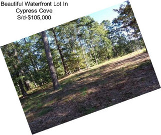 Beautiful Waterfront Lot In Cypress Cove S/d-$105,000