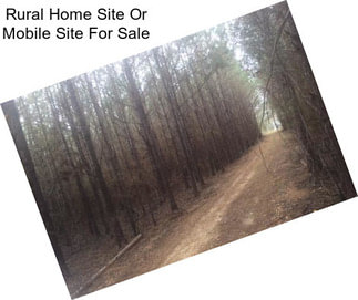 Rural Home Site Or Mobile Site For Sale