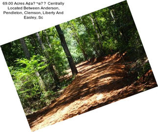 69.00 Acres A¢a¬a Centrally Located Between Anderson, Pendleton, Clemson, Liberty And Easley, Sc