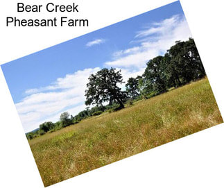 Bear Creek Pheasant Farm