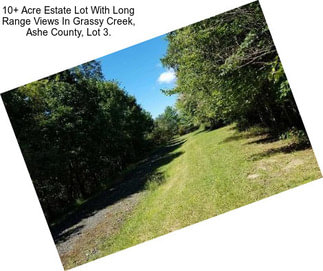 10+ Acre Estate Lot With Long Range Views In Grassy Creek, Ashe County, Lot 3.