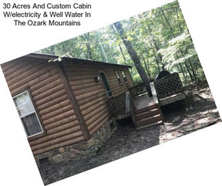 30 Acres And Custom Cabin W/electricity & Well Water In The Ozark Mountains