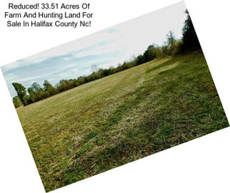 Reduced! 33.51 Acres Of Farm And Hunting Land For Sale In Halifax County Nc!