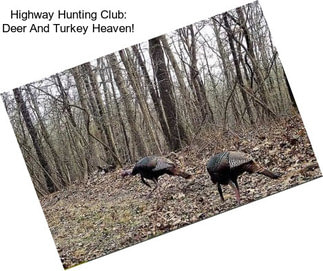 Highway Hunting Club: Deer And Turkey Heaven!