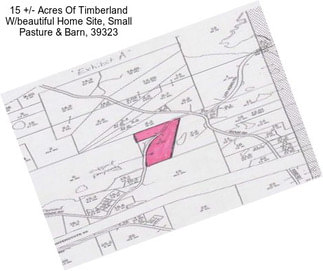 15 +/- Acres Of Timberland W/beautiful Home Site, Small Pasture & Barn, 39323