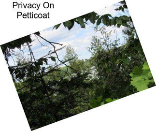 Privacy On Petticoat