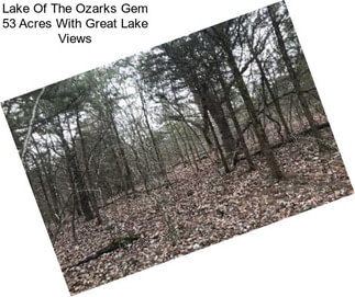 Lake Of The Ozarks Gem 53 Acres With Great Lake Views