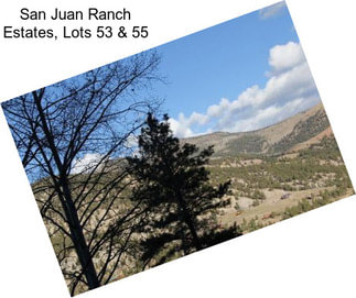 San Juan Ranch Estates, Lots 53 & 55