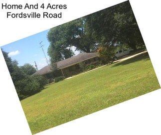 Home And 4 Acres Fordsville Road