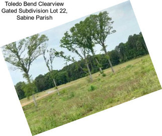 Toledo Bend Clearview Gated Subdivision Lot 22, Sabine Parish