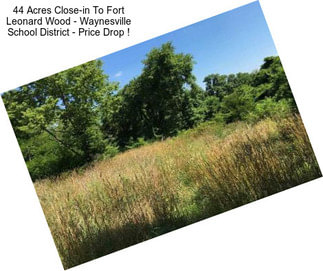 44 Acres Close-in To Fort Leonard Wood - Waynesville School District - Price Drop !