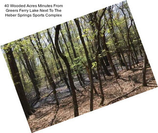 40 Wooded Acres Minutes From Greers Ferry Lake Next To The Heber Springs Sports Complex