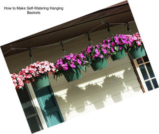 How to Make Self-Watering Hanging Baskets