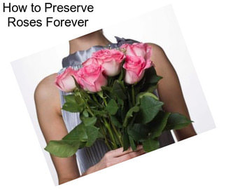 How to Preserve Roses Forever