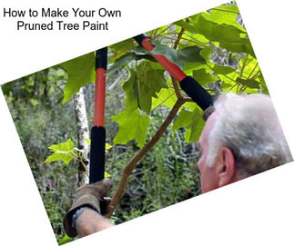 How to Make Your Own Pruned Tree Paint