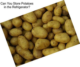 Can You Store Potatoes in the Refrigerator?