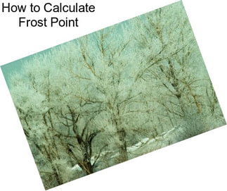 How to Calculate Frost Point